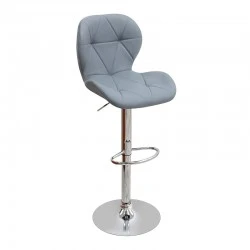 Σκαμπό μπαρ Dolores Megapap με ρυθμιζόμενο ύψος PU γκρι - βάση χρωμίου 45,5x38x89/109εκ. Σκαμπό μπαρ Dolores Megapap με ρυθμιζόμενο ύψος PU γκρι - βάση χρωμίου 45,5x38x89/109εκ.