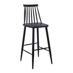 LAVIDA Bar Stool Metal & PP Black Color