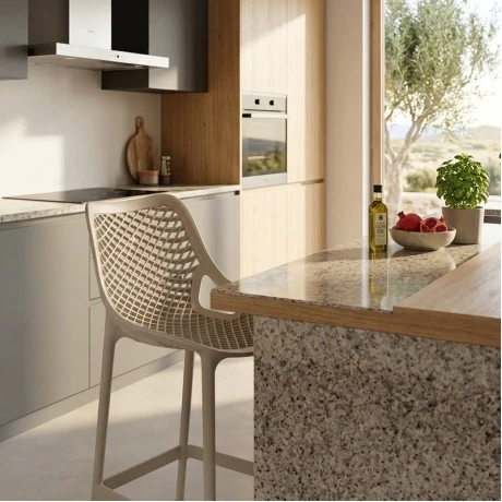 Σκαμπώ μπαρ πολυπροπυλενίου σε dove grey χρώμα 45x53x105 εκ. AIR BAR 75 SIESTA