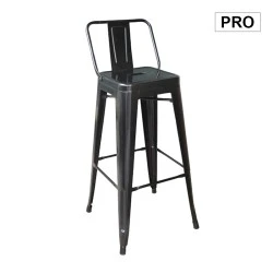 Σκαμπό μπαρ Relix Pro με πλάτη μεταλλικό χρώμα μαύρο 43x43x100εκ. Σκαμπό μπαρ Relix Pro με πλάτη μεταλλικό χρώμα μαύρο 43x43x100εκ.