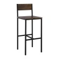Stab Σκαμπώ Bar Μεταλ.ανθρακί/antique Brown