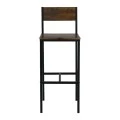 Stab Σκαμπώ Bar Μεταλ.ανθρακί/antique Brown
