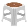 Desia Megapap polypropylene stool in white color 35x35x32cm.