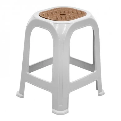 Desia Megapap polypropylene stool in white color 35x35x45cm.