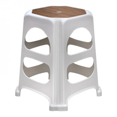 Desia Megapap polypropylene stool in white color 37x37x45cm.