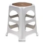 Desia Megapap polypropylene stool in white color 37x37x45cm.