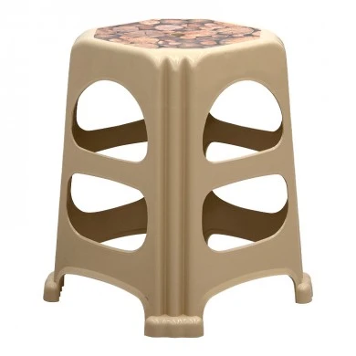 Desia Megapap polypropylene stool in beige color 37x37x45cm.