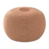 Stool - Pouf Knit Megapap knitted cinnamon color Φ47x35cm.