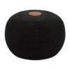 Stool - Pouf Knit Megapap knitted black color Φ47x35cm.