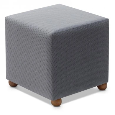 Ranma Megapap fabric stool in grey color 40x40x40cm.