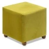 Ranma Megapap fabric stool in olive color 40x40x40cm.