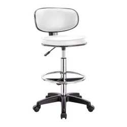 BF406 Reception-Cashier Bar Stool, Pu White BF406 Reception-Cashier Bar Stool, Pu White