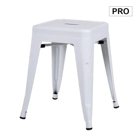 RELIX Low Stool Steel White