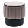 Rose Megapap velvet stool in grey color 40x40x40cm.