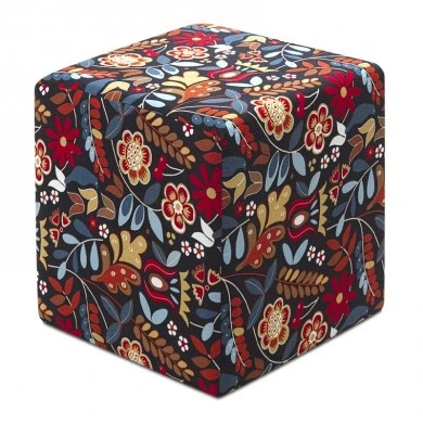 Dalbi Megapap square fabric stool in multicolor color 40x40x40cm.