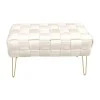 Ottoman Wenzo pakoworld beige velvet 82x43x46cm