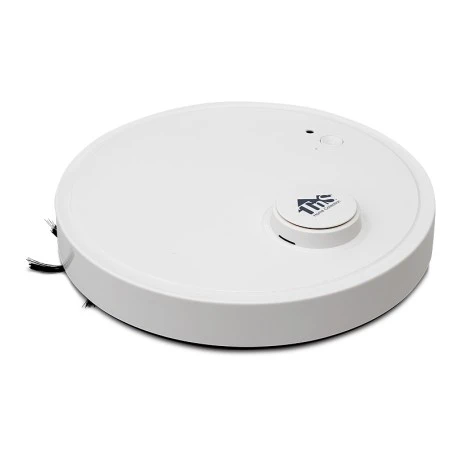 Rechargeable sweeping robot in white color 25x25x5cm.