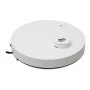 Rechargeable sweeping robot in white color 25x25x5cm.