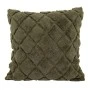 COTTON FABRIC FILLED CUSHION DARK GREEN COLOR 50X50CM