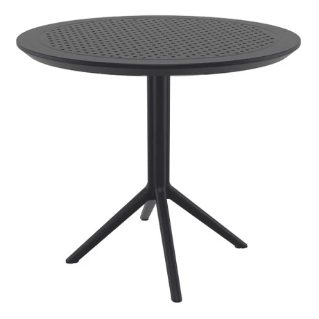 SKY BLACK Φ105X74εκ. ΤΡΑΠΕΖΙ ΠΟΛ/ΝΙΟΥ