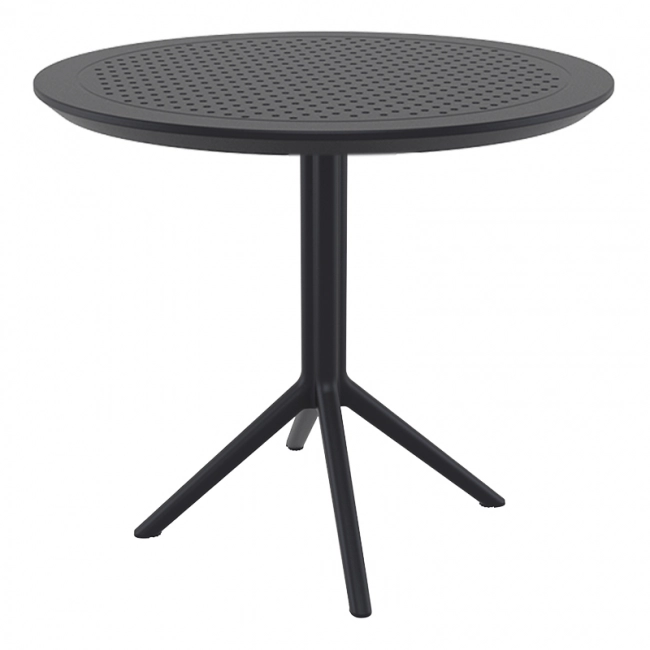 SKY BLACK Φ105X74εκ. ΤΡΑΠΕΖΙ ΠΟΛ/ΝΙΟΥ