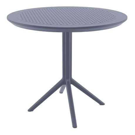 SKY DARK GREY Φ105X74εκ. ΤΡΑΠΕΖΙ ΠΟΛ/ΝΙΟΥ
