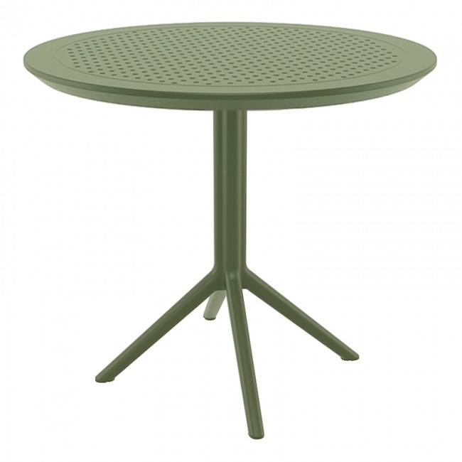 SKY OLIVE GREEN Φ105X74εκ. ΤΡΑΠΕΖΙ ΠΟΛ/ΝΙΟΥ