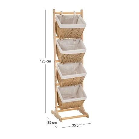 4 TIER BASKET STAND 35X35X125CM