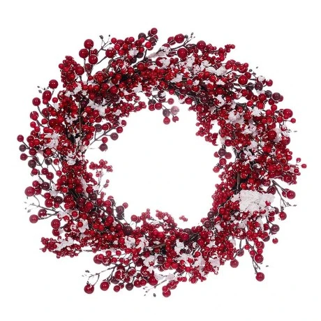ΣΤΕΦΑΝΙ ΜΕ ΚΟΚΚΙΝΑ BERRIES ΚΑΙ ΧΙΟΝΙ 55ΕΚ