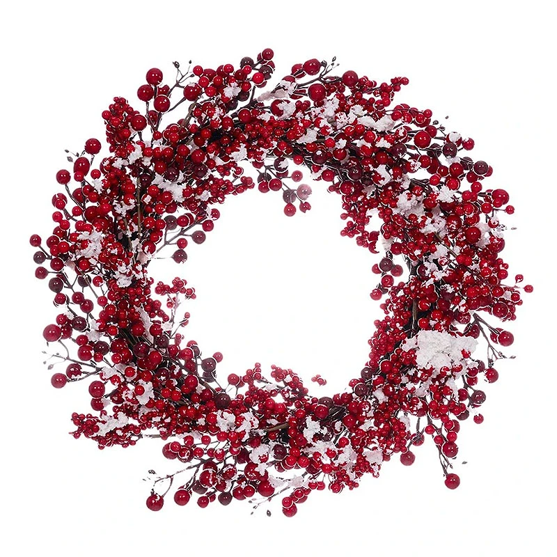 ΣΤΕΦΑΝΙ ΜΕ ΚΟΚΚΙΝΑ BERRIES ΚΑΙ ΧΙΟΝΙ 55ΕΚ