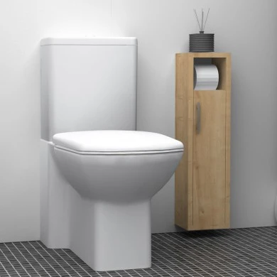 Murray Megapap melamine bathroom column in oak color 16x14x70cm.