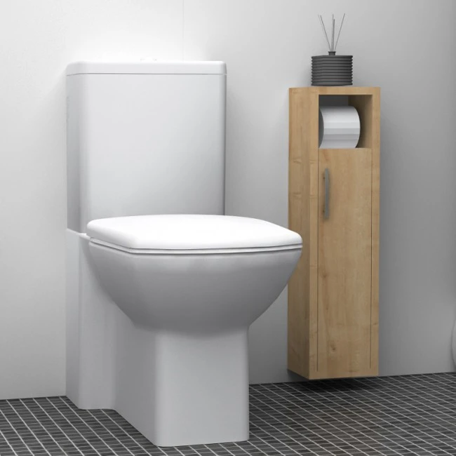 Murray Megapap melamine bathroom column in oak color 16x14x70cm.