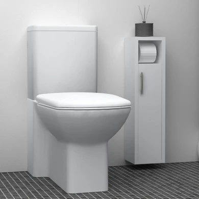 Murray Megapap melamine bathroom column in white color 16x14x70cm.