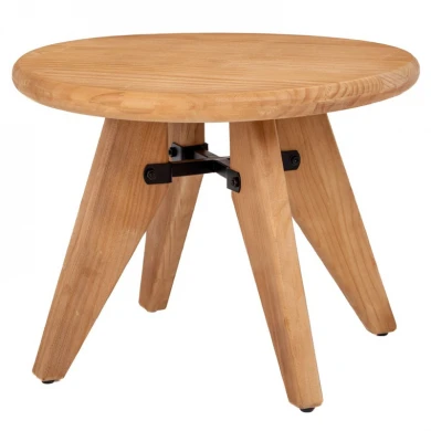 ROUND SIDE TABLE IN NATURAL COLOR MADE OF PINE WOOD 60X60X47CM KD