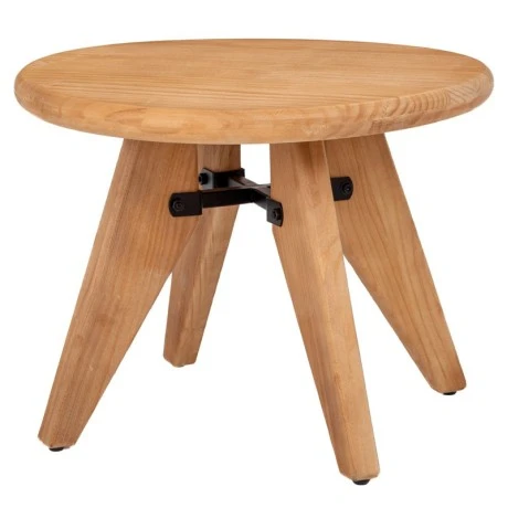 ROUND SIDE TABLE IN NATURAL COLOR MADE OF PINE WOOD 60X60X47CM KD