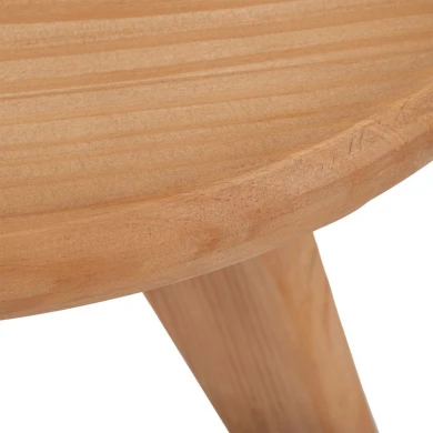 ROUND SIDE TABLE IN NATURAL COLOR MADE OF PINE WOOD 60X60X47CM KD