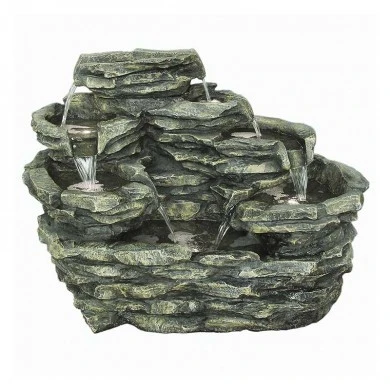 POLYRESIN OUTDOOR FOUNTAIN WITH LIGHTS 82X44X58CM