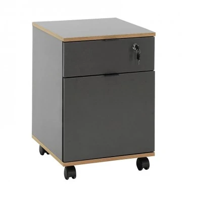 Rio Megapap melamine wheeled chest of drawers in antracite color 41x45x61cm.
