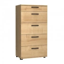 Helia Megapap melamine dresser in oak color 60x44x108cm.