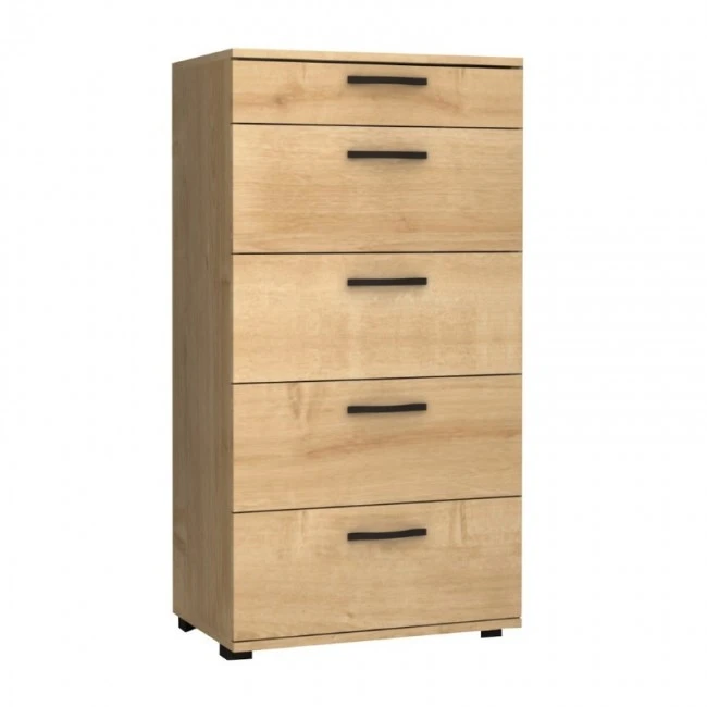 Helia Megapap melamine dresser in oak color 60x44x108cm.