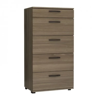 Helia Megapap melamine dresser in walnut color 60x44x108cm.