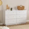 Henry Megapap melamine chest of drawers in white color 140x40x75cm.
