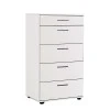 Trendline Megapap chest of drawers in white color 60x44x108cm.