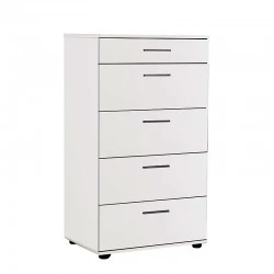 Trendline Megapap chest of drawers in white color 60x44x108cm.