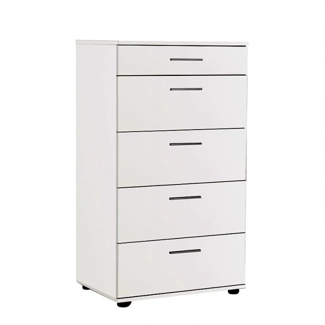 Trendline Megapap chest of drawers in white color 60x44x108cm.