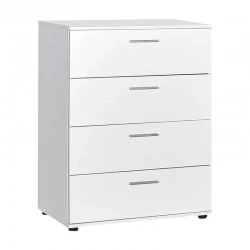 Trendline Megapap chest of drawers in white color 73x44x96cm.