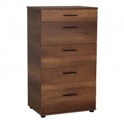 Trendline Megapap chest of drawers in walnut color 60x44x108cm.