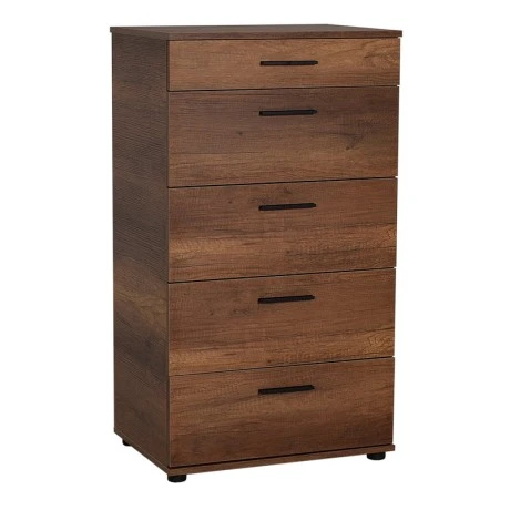 Trendline Megapap chest of drawers in walnut color 60x44x108cm.