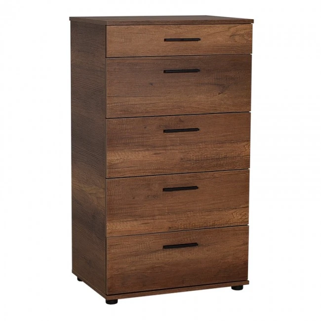 Trendline Megapap chest of drawers in walnut color 60x44x108cm.
