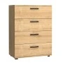 Velika Megapap melamine dresser in oak color 73x44x96cm.